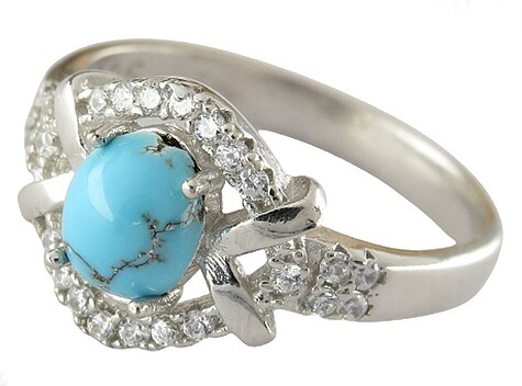 Silver Turquoise Ring, Global Design 4