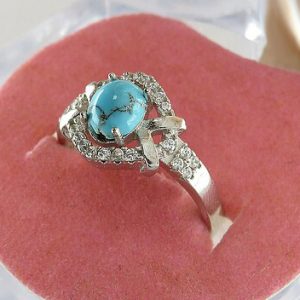 Silver Turquoise Ring, Global Design 12