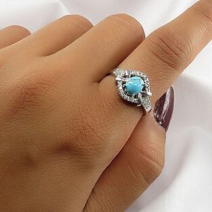 Silver Turquoise Ring, Global Design 13