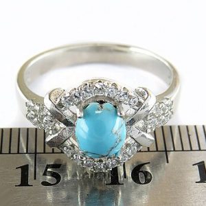 Silver Turquoise Ring, Global Design 14