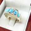 Silver Turquoise Ring, Hector Design 1