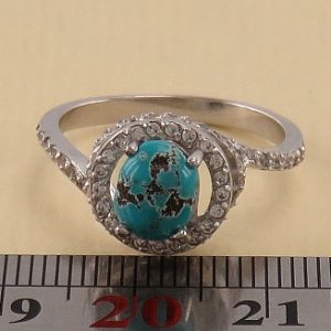 Silver Turquoise Ring, Helga Design 10