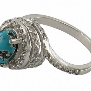 Silver Turquoise Ring, Helga Design 12