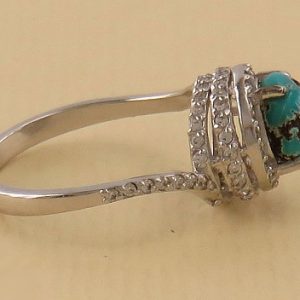 Silver Turquoise Ring, Helga Design 14