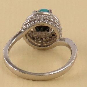 Silver Turquoise Ring, Helga Design 14
