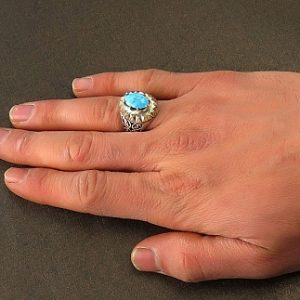 Silver Turquoise Ring, Hero Design 9