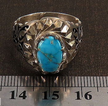 Silver Turquoise Ring, Hero Design 5