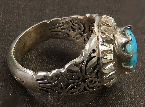 Silver Turquoise Ring, Hero Design 7