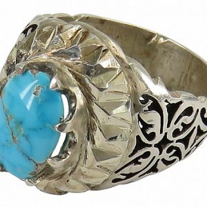 Silver Turquoise Ring, Hero Design 14