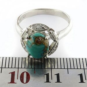 Silver Turquoise Ring, Lady Louise Design 12