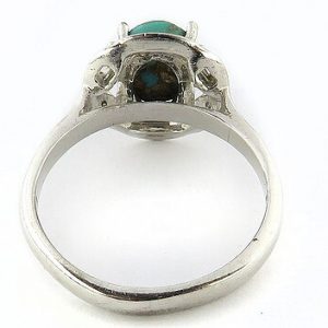 Silver Turquoise Ring, Lady Louise Design 13