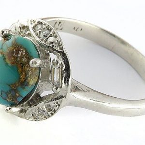 Silver Turquoise Ring, Lady Louise Design 15
