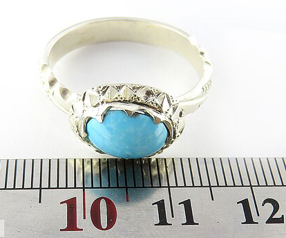 Silver Turquoise Ring, Lux Design 4