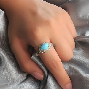 Silver Turquoise Ring, Lux Design 12