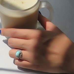 Silver Turquoise Ring, Mujer Design 13
