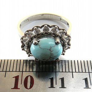 Silver Turquoise Ring, Mujer Design 14