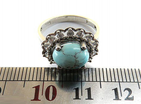 Silver Turquoise Ring, Mujer Design 8