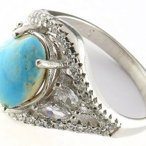 Silver Turquoise Ring, Olga Design 11