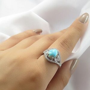 Silver Turquoise Ring, Olga Design 12