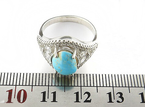 Silver Turquoise Ring, Olga Design 7