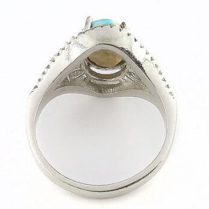 Silver Turquoise Ring, Olga Design 16