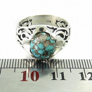 Silver Turquoise Ring, Pierre Design 12