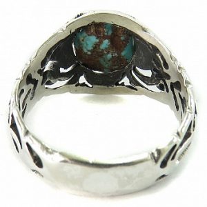 Silver Turquoise Ring, Pierre Design 13