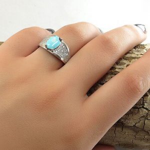 Silver Turquoise Ring, Sophie Design 12