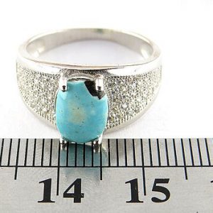 Silver Turquoise Ring, Sophie Design 14