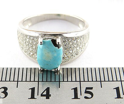 Silver Turquoise Ring, Sophie Design 7