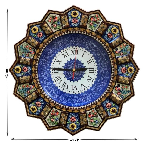 Handmade Minakari Wall Clock, Birth Design 5