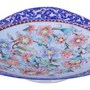 Mina-kari Persian Enamel Plate, Mariana Design 12