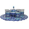 Persian Enamel Tea Cup Set, 8 Pieces (Blue) 2