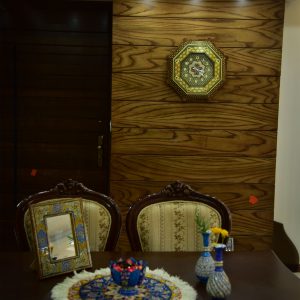 Persian Marquetry Khatam Kari  Wall Clock, Dynasty Design 8