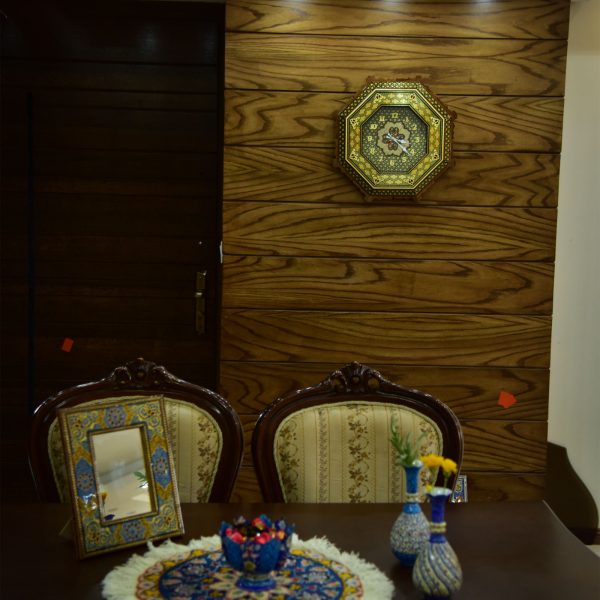 Persian Marquetry Khatam Kari  Wall Clock, Dynasty Design 5