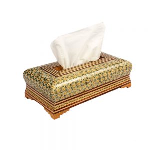 Persian Marquetry Tissue Box and Trash Bin, Selena Set Design 8