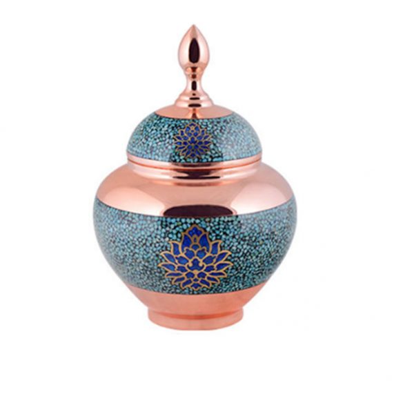 Persian Turquoise Candy Dish, Lotus Design 3
