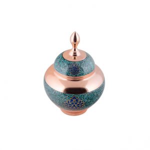 Persian Turquoise Candy Dish, Lotus Design 6
