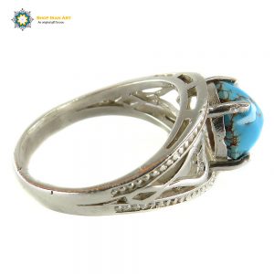 Silver Turquoise Ring, Lover Heart Design 13