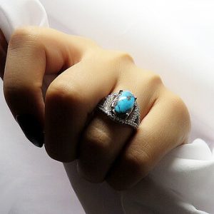 Silver Turquoise Ring, Valentin Design 11