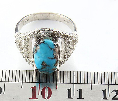 Silver Turquoise Ring, Valentin Design 8