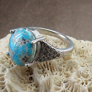 Silver Turquoise Ring, Viva Design 10