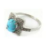 Silver Turquoise Ring, Star Design 2