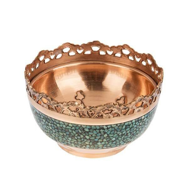 Turquoise Classy Bowl and Plate, Spring Design 4