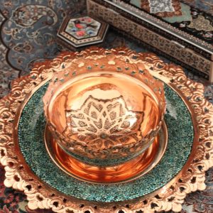 Turquoise Classy Bowl and Plate, Spring Design 13