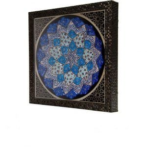 Minakari Persian Enamel Wall Plate, Royal Design 12