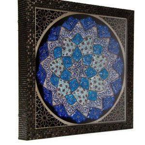 Minakari Persian Enamel Wall Plate, Royal Design 15