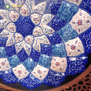 Minakari Persian Enamel Wall Plate, Royal Design