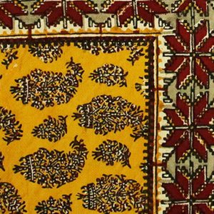 Persian Qalamkar ( Tapestry ) Tablecloth, Golden Trees Design 7