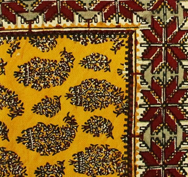 Persian Qalamkar ( Tapestry ) Tablecloth, Golden Trees Design 5